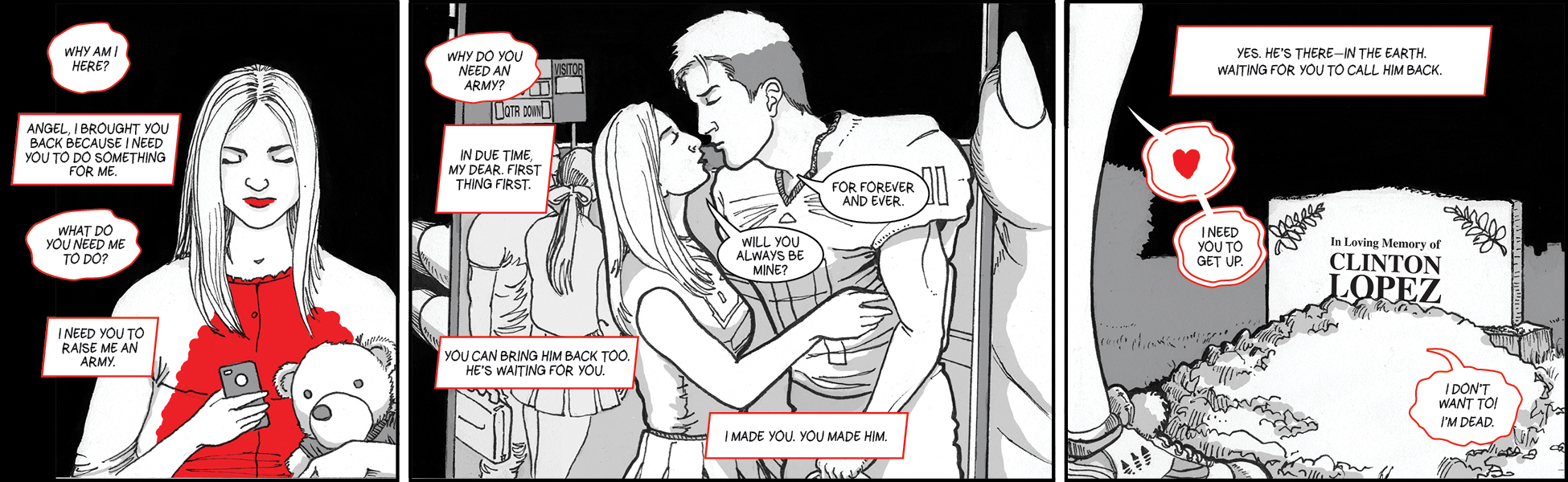Angel is told to raise an army of vampyres and she starts with her dead boyfriend.
